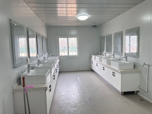 Instalação rápida Vantagem 20 40ft Painel de aço Sandwich Pacote plano Container Casa para escritório Apartamento Centro Comercial