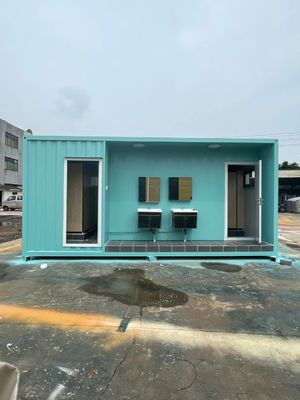 S Inovador Container de Aço Banheiro Público Com Opções de Assento de Quadrilha e Elétrica Padrão Local para Eco-Friendly