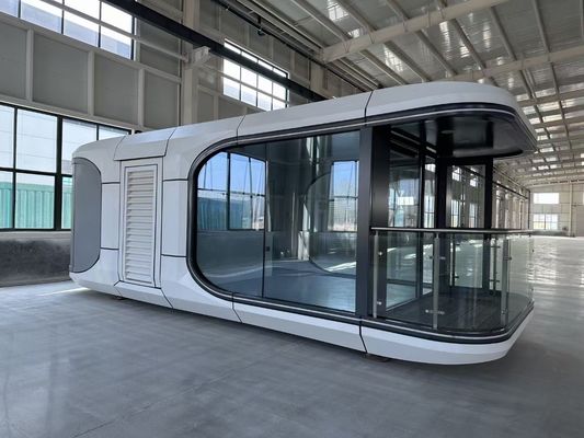 Muralha de aço estilo moderno Luxo Space Capsule Hotel Casa espacial comercial com parede de alumínio personalizado