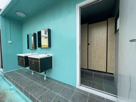 Casa mágica respirável 40ft Mobile Container Toilet Banheiro público Feito de material de contêiner para conveniência do hotel