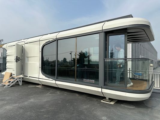 2024 Cabinet Plano Personalizado Estrutura de Aço Galvanizado Casa Móvel Capsula Espacial Villa Casa Pequena para Scenic Spot Hotel