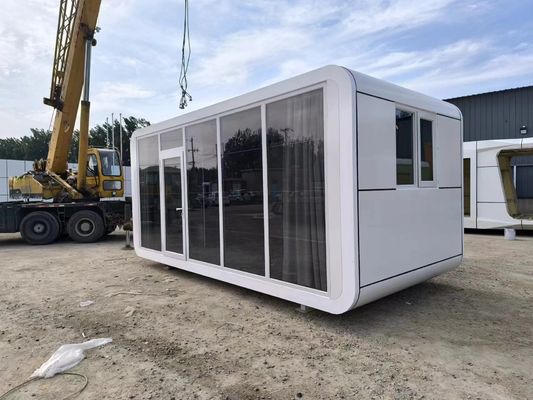 Casa de Container Modular Amigável ao Ambiente Vantagem da Casa Capsula de Parede de Placa de Alumínio Personalizada para Hotel ao Ar Livre