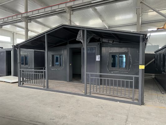 Casa 40ft Moderna Customizada Galvanizado Estrutura de Aço Container expansível Casa com Janela de Alumínio e Painel Sandwich