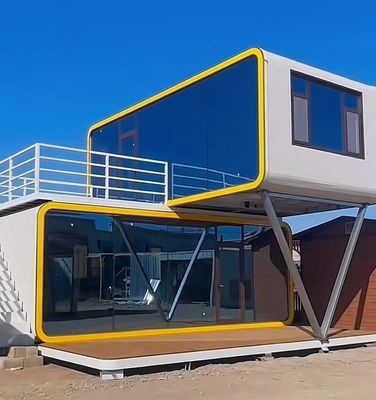 Comutador de eletricidade e cor personalizada de luxo exterior Casa cápsula espacial Casas modulares pré-fabricadas para hotel resort