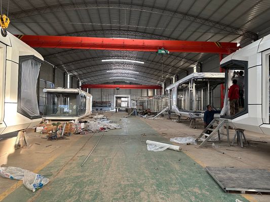 Casas Verdes Dimensões Personalizadas Capsula Espacial Casas Móveis Dormir Hotel Modular para Resort Móvel Casas Prefabricadas Pequenas Casa