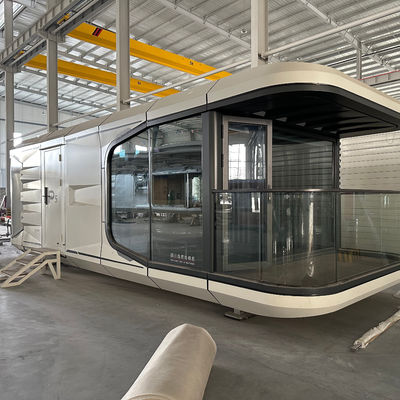Luxo Resort Turístico Container Home Moderno Estilo 2 Quartos Espaço Capsule Hotel com Janela de Alumínio