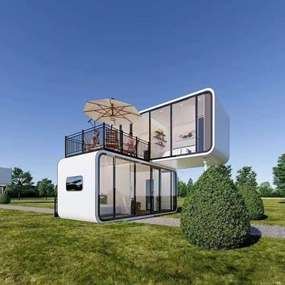 Cabina exterior Casa cápsula espacial Câmara cápsula pré-fabricada para hotel em 20'/40' Container