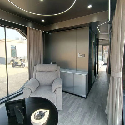 Design Gráfico Capsula Espacial pré-fabricada ao ar livre Resort Hotel para transporte e carga 20'/40' Container