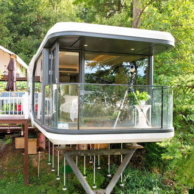 Casa de cápsula espacial de estilo de design moderno para hotel de cápsula modular de luxo em cores personalizadas