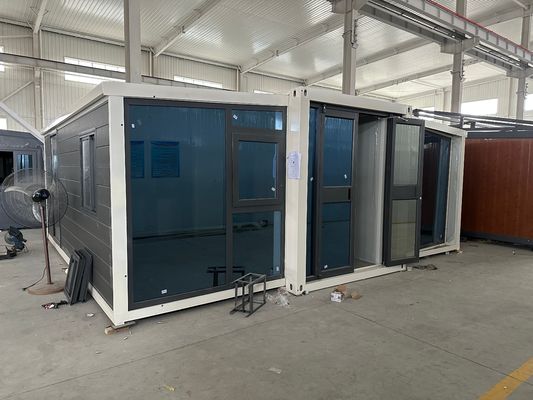 Painel de sanduíche 20ft Quadro de aço dobrável Casa de contêiner expansível para casa móvel pré-fabricada