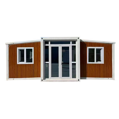 Casa pré-fabricada de 2 quartos de cor personalizada com janelas de alumínio e design expansível