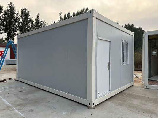 Modular Eco Mini Casa de baixo carbono Painel mobiliado Estrutura de aço Casa de contêiner pré-fabricada com porta de alumínio ponte quebrada