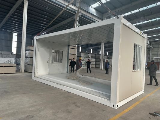 Instalação rápida de cor personalizada de aço modular de vidro de lã de painel de sanduíche casa de contêiner dobrável para economia de energia de baixo carbono