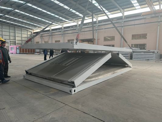 Instalações de isolamento térmico resistentes à água painel de sanduíche pré-fabricado modular Zigzag casa de contêineres dobrável para soluções de oficina