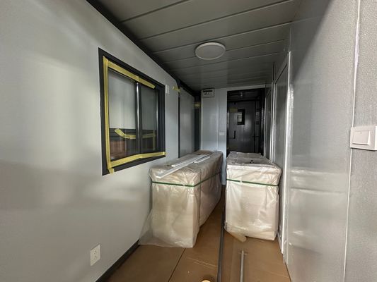 Instalação de montagem flexível 20ft 40ft Container de construção rápida expansível à prova de vento com estrutura de aço Casa pré-fabricada