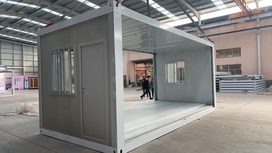 40ft 3C/CE/CL/SAA padrão poupança de energia modular pré-fabricado de aço vidro de lã painel de sanduíche de panela de contêiner dobrável casa para envio