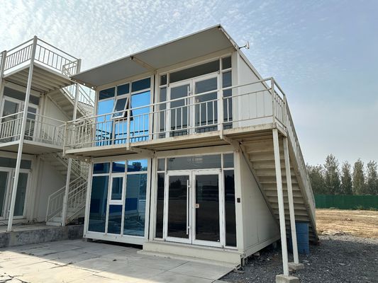 Hotel Fireproof Prefab Steel Frame Flat Pack Container House com design personalizado e design de luxo 20FT/40FT