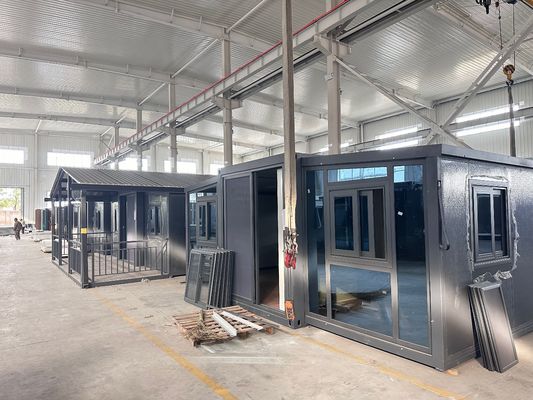 Casa expansível para Casa Hotel Villa 40 Ft 20 Ft Facilidade de Instalação Espaço Estrutura de aço impermeável Casa móvel pré-fabricada