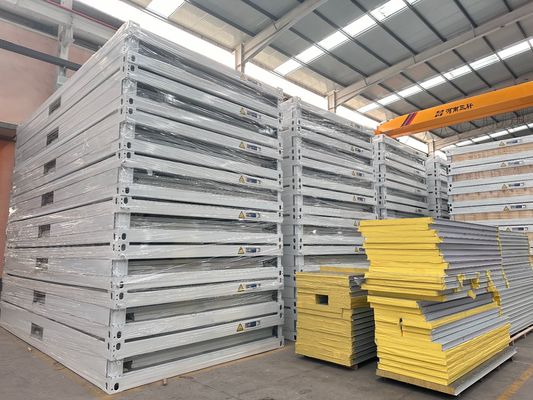 Casa de contêiner de embalagem plana para escritório à prova d'água e pré-fabricada 15-30 anos de vida útil