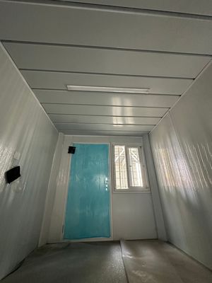 Padrão local de eletricidade painel de sanduíche quadro de aço dobrável de 40 pés porta-contêineres de embarque casa com banheiro e chuveiro