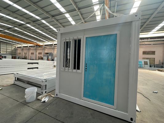 Fácil de montagem Quartel dobrável Painel de sanduíche Embarque Casa de contêiner de aço dobrável com tecto à prova d'água