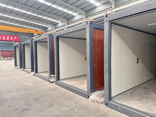 Instalação de montagem flexível Casa de contêiner dobrável moderna com painel de sanduíche