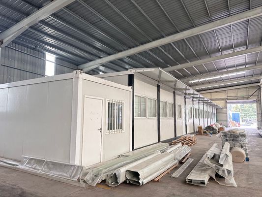 Casas modulares de painel de sanduíche espesso Casa pré-fabricada 20 pés Assemblagem rápida Casa plana Container Eco e rápido Vantagens