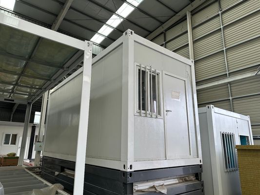 Casa de contêineres de montagem rápida com estrutura espessa e estrutura de aço galvanizado