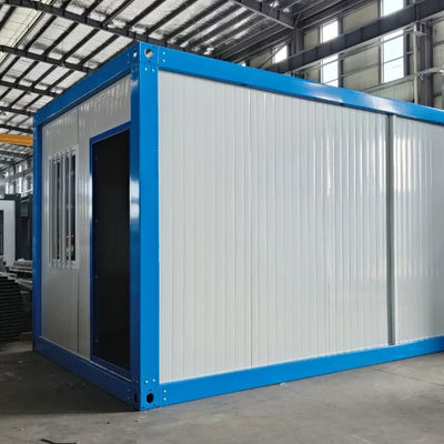 Porta de alumínio de ponte quebrada Flat Pack 20ft 40ft Container Homes Steel Frame Prefab Container House com vantagem de fácil instalação