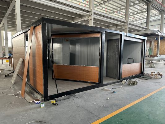 Casa de contêiner de 20 pés expansível com cozinha Design moderno totalmente mobiliado 2 quartos Portable Living de personalizado