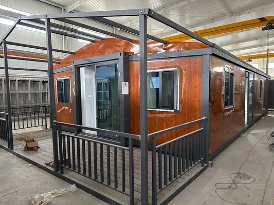Casa de contêiner de 20 pés expansível com cozinha Design moderno totalmente mobiliado 2 quartos Portable Living de personalizado