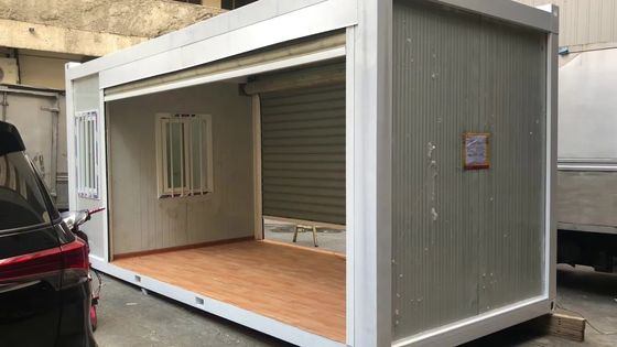 Casa móvel portátil Casa de contêiner de escritório pré-fabricada Casa de contêiner de embalagem plana com banheiro Vantagem de instalação rápida