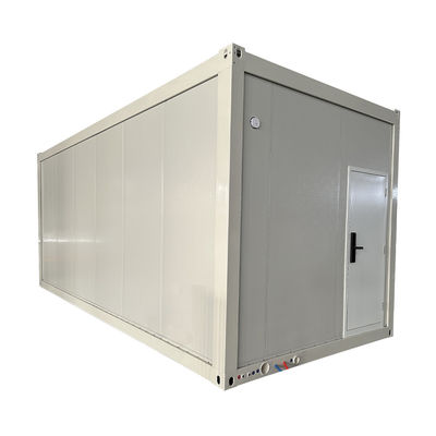 Casa de contêineres de transporte modificada de design quadrado para escritório Impermeável Incendio Prefabricado Casas de estrutura de aço
