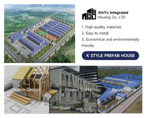 Quadro de aço galvanizado Casa de contêineres destacável Villa com estilo de design contemporâneo e montagem rápida