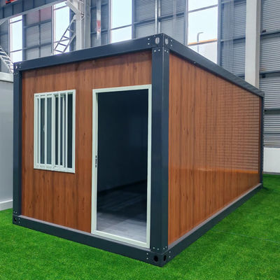 Mini casa pré-fabricada rectangular desmontável com material de parede de Rockwool de 50 mm