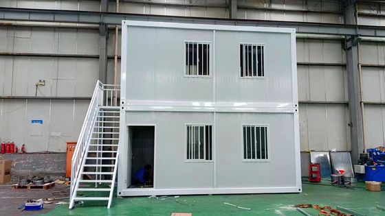 Mini casa pré-fabricada rectangular desmontável com material de parede de Rockwool de 50 mm