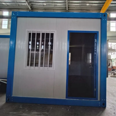Mini-casa pré-fabricada desmontável com material de parede personalizado 50 mm EPS / Rockwool e montagem fácil