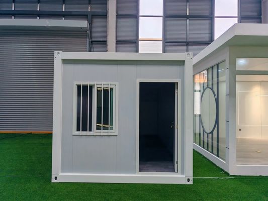 Mini-casa pré-fabricada desmontável com material de parede personalizado 50 mm EPS / Rockwool e montagem fácil