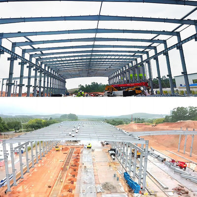 Construção de estruturas pré-fabricadas de aço para armazéns e armazéns Instalação fácil por serviço de dobra