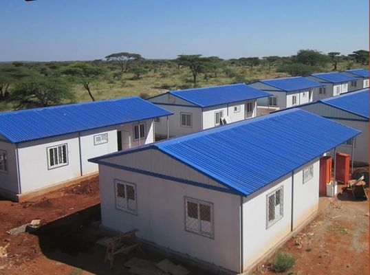 Casas pré-fabricadas personalizadas fabricadas em estufas e estrutura de aço leve para o mercado de Bangladesh