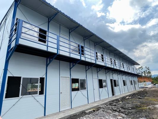 Oficina Armazém Construção Escritório Casa pré-fabricada de aço com 50/75/100mm Wave Sandwich Panel Parede