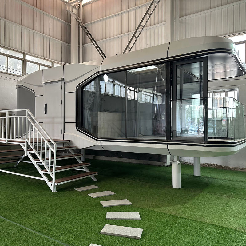Vila de aço pré-fabricada portátil para cápsula espacial inteligente multifunção e acampamento ao ar livre