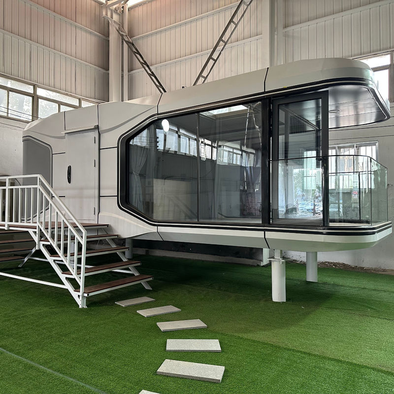 Casa móvel moderna pré-fabricada para hotel Villa estilo quente Casa cápsula de espaço ao ar livre
