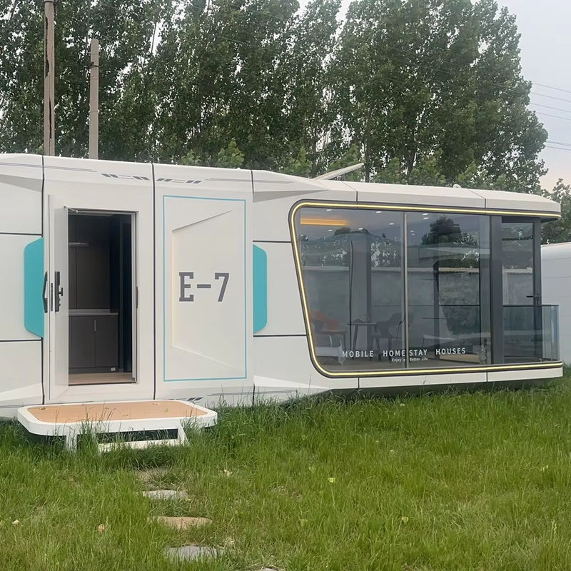 Casa de Container Modular Amigável ao Ambiente Vantagem da Casa Capsula de Parede de Placa de Alumínio Personalizada para Hotel ao Ar Livre