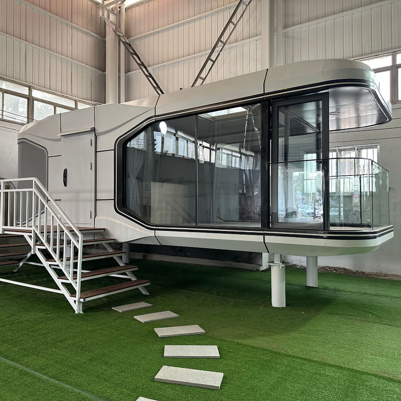 Casas Verdes Dimensões Personalizadas Capsula Espacial Casas Móveis Dormir Hotel Modular para Resort Móvel Casas Prefabricadas Pequenas Casa