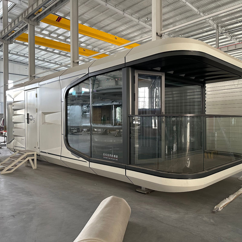 Luxo Resort Turístico Container Home Moderno Estilo 2 Quartos Espaço Capsule Hotel com Janela de Alumínio