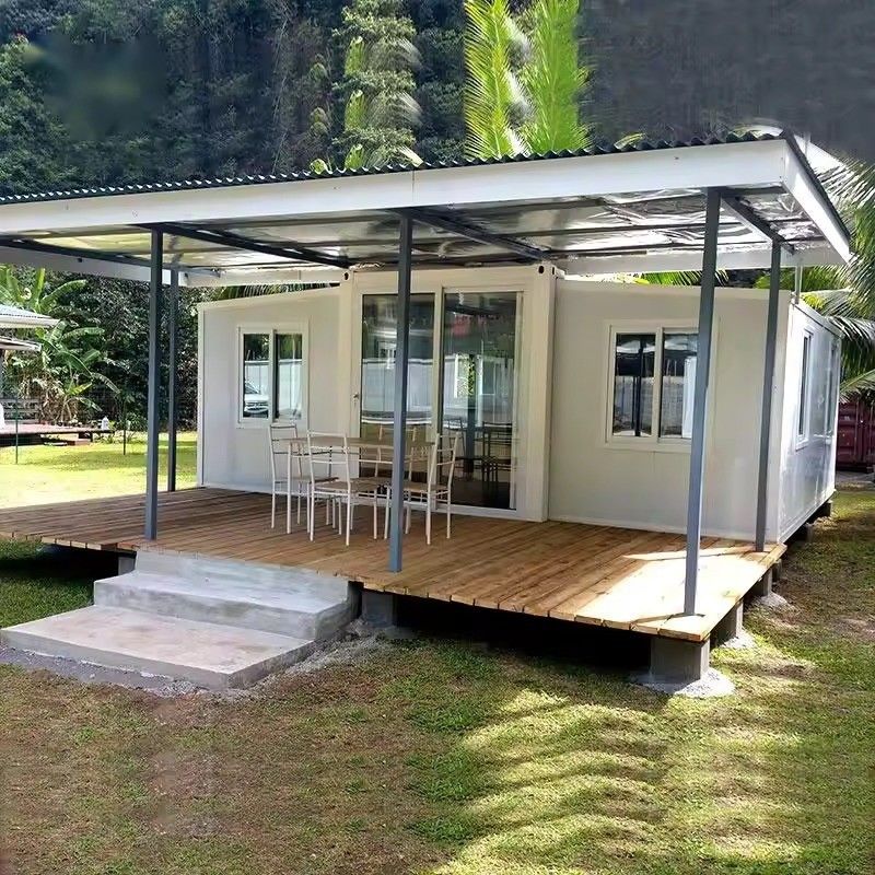 20FT 30FT 40FT High Grade Luxury Layout Personalizado Casa de Contêineres Expansível com Painel Sandwich e Porta de Liga de Alumínio