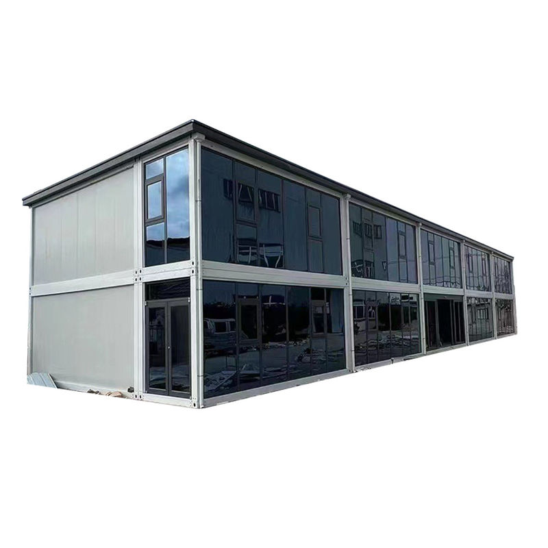 Porta de painel de sanduíche Dimensões opcionais personalizadas Casa de contêineres removível Modular pré-fabricada moderna