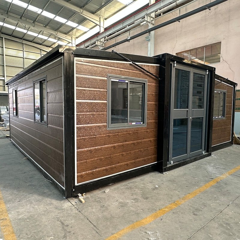 Instalação de montagem flexível 20ft 40ft Container de construção rápida expansível à prova de vento com estrutura de aço Casa pré-fabricada