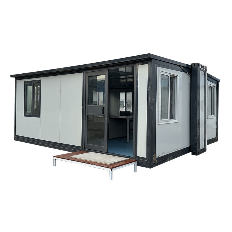 Janela de alumínio e customizável 1-3 dormitórios estrutura de aço pré-fabricada casa de contêineres expansível para uma vida confortável